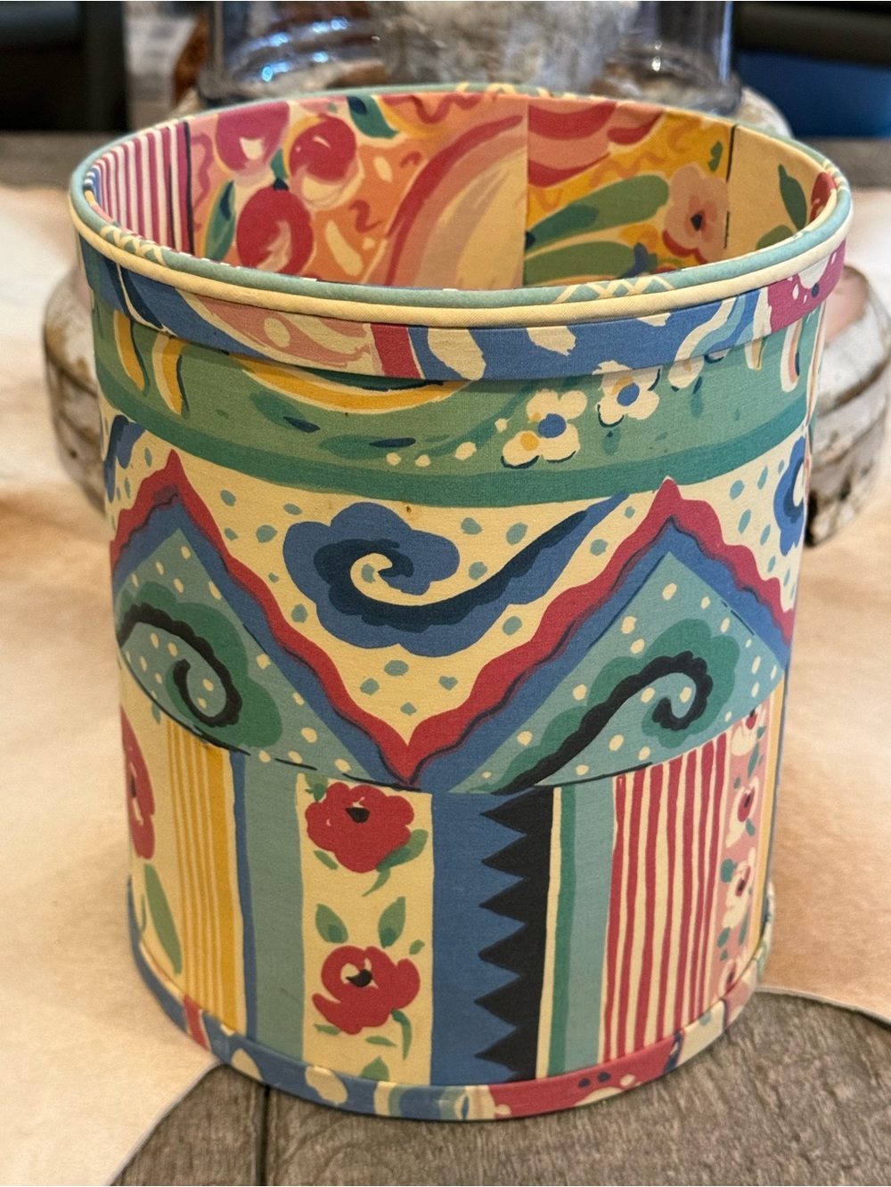 Gorgeous Gypsy Dance Fabric Lined Waste Basket - Picture 8 of 11
